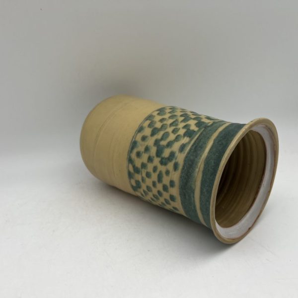 Green & Yellow Checkered Jar by Margo Brown - 3081 - Image 5