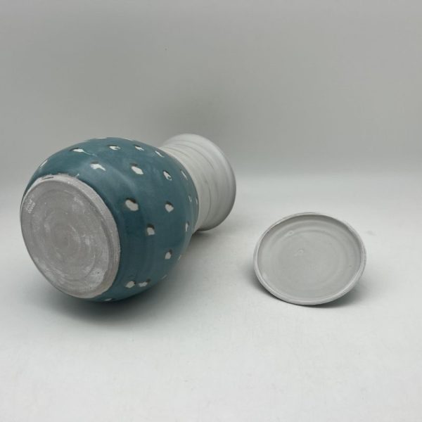 Polka-Dotted Turquoise Jar by Margo Brown - 3079 - Image 9