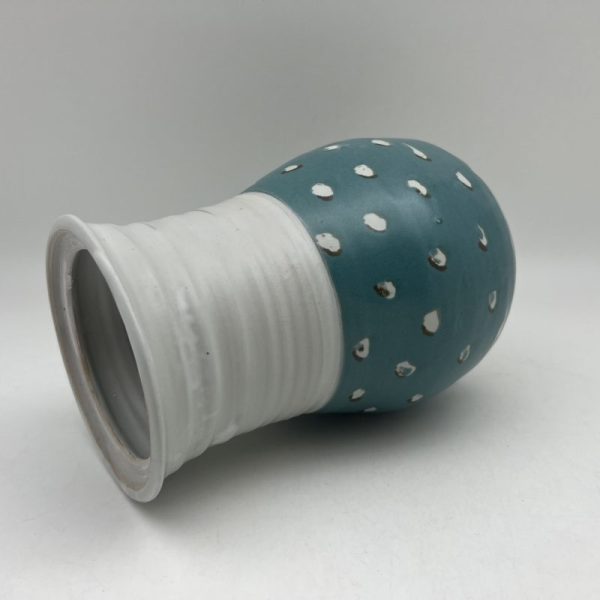 Polka-Dotted Turquoise Jar by Margo Brown - 3079 - Image 5