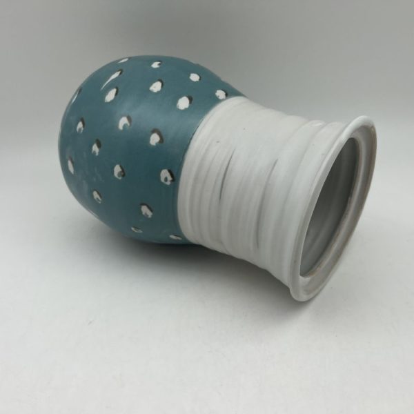 Polka-Dotted Turquoise Jar by Margo Brown - 3079 - Image 6