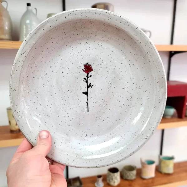 White Paintbrush Dinner Plates (Set of 4) by Stephen Mullins