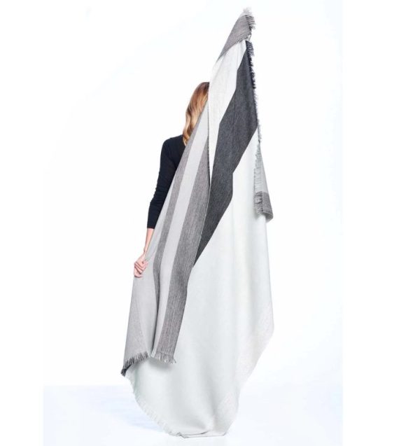 Monochrome Reversible Alpaca Throw Blanket  by Shupaca - TH-RVS-06 - Image 3