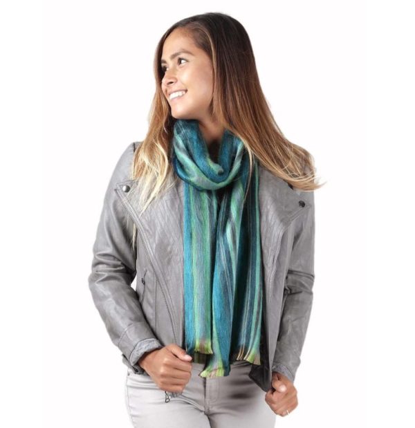 Blue-Tini Alpaca Scarf by Shupaca - SC-RAY-01