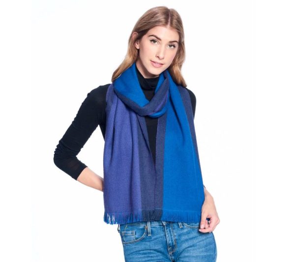 Moon Indigo Alpaca Reversible Scarf by Shupaca - SC-RVS-08 - Image 4