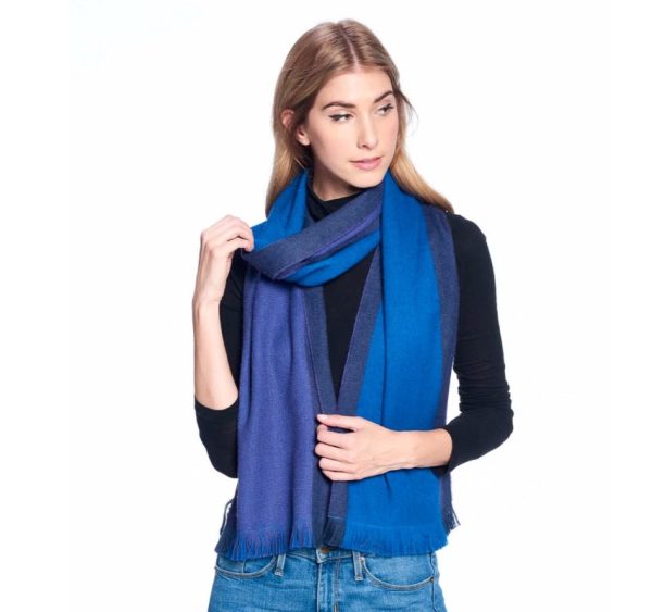 Moon Indigo Alpaca Reversible Scarf by Shupaca - SC-RVS-08