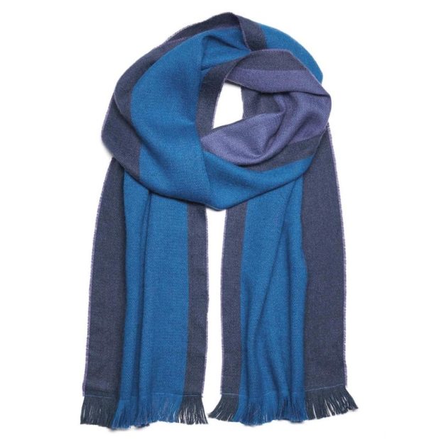Moon Indigo Alpaca Reversible Scarf by Shupaca - SC-RVS-08 - Image 2