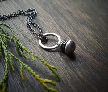 Sterling Silver Small Circle Single Bead Earrings by Andewyn Moon
