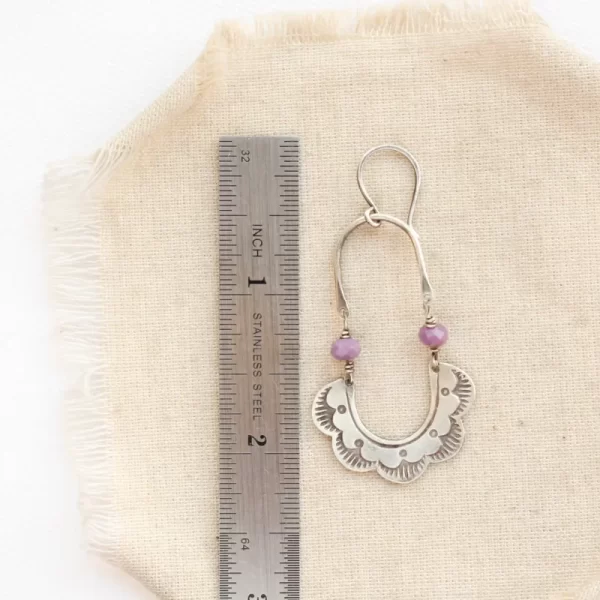 Columbine Phosphosiderite Hoop Earrings - Image 4
