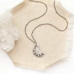 Pakal Silver Moon Necklace