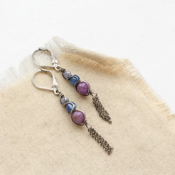 Alpine Bloom Tassel Earrings - Image 3