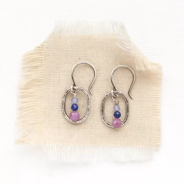 Alpine Bloom Stacked Mini Hoop Earrings - Image 2