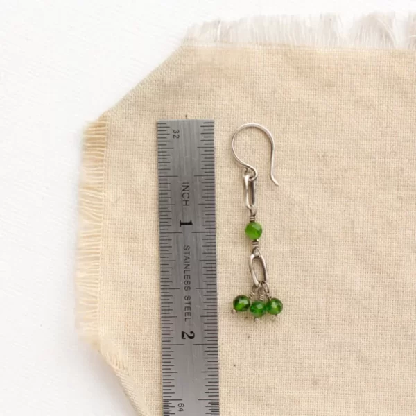 Linked Chrome Diopside Earrings - Image 5