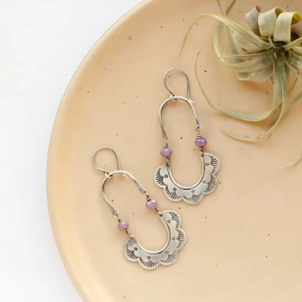 Columbine Phosphosiderite Hoop Earrings - Image 3