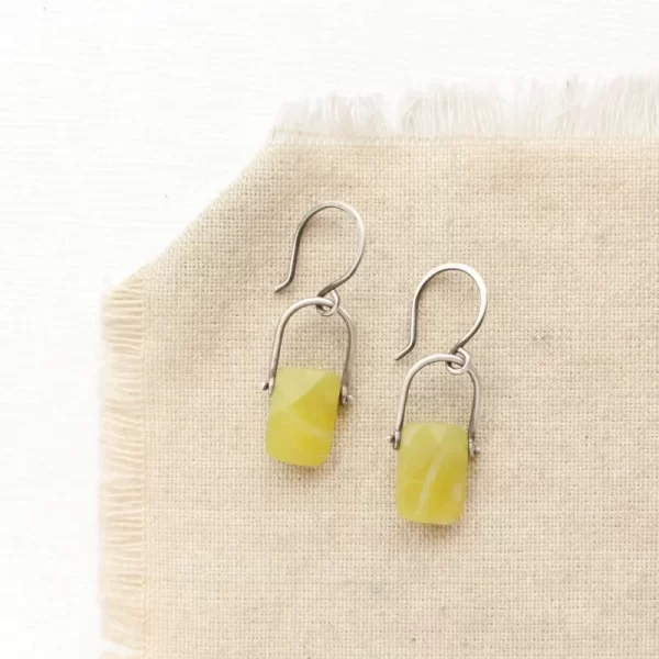 Pinned Olivine Jade Earrings - Image 2