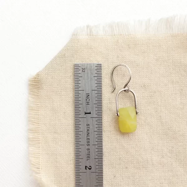 Pinned Olivine Jade Earrings - Image 4