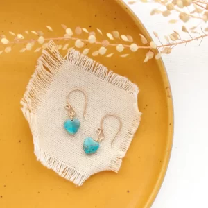 Little Turquoise Heart Earrings