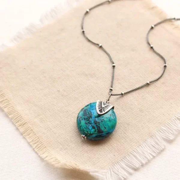 Capped Chrysocolla Necklace