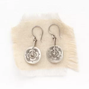 Pinned Columbine Disc Earrings