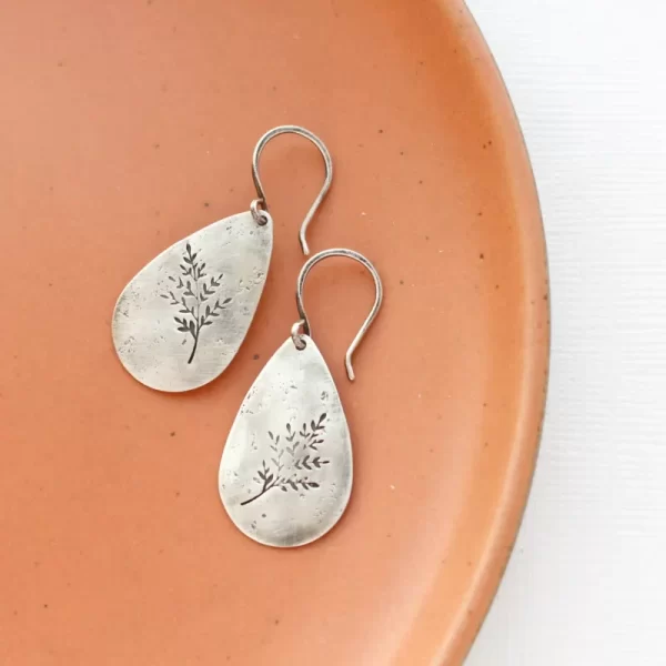 Spring Sprout Teardrop Earrings - Image 3