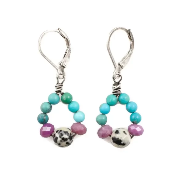 Capri Mini Stone Hoop Earrings