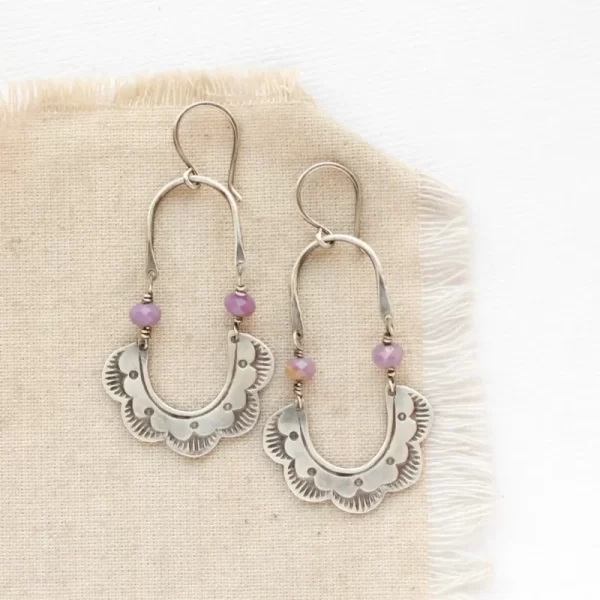 Columbine Phosphosiderite Hoop Earrings - Image 2