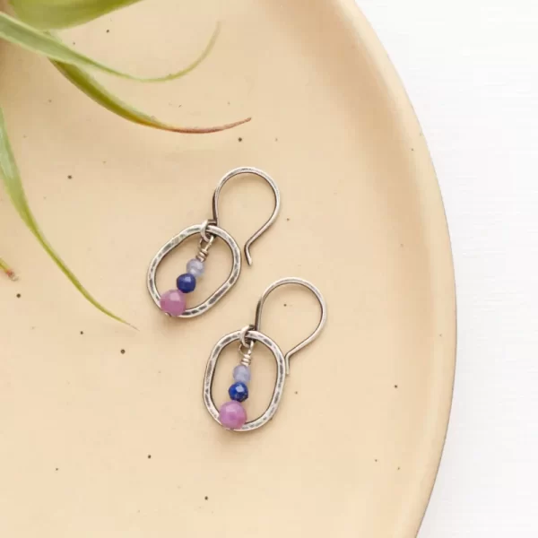 Alpine Bloom Stacked Mini Hoop Earrings - Image 3