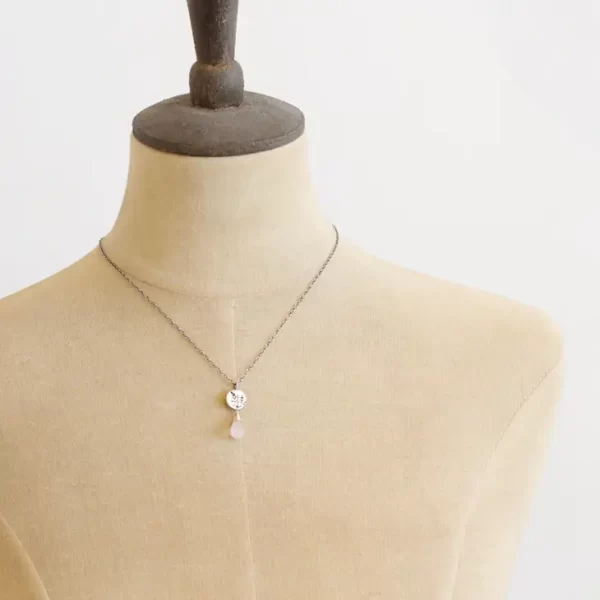 Spring Sprout Rose Quartz Necklace - Image 4