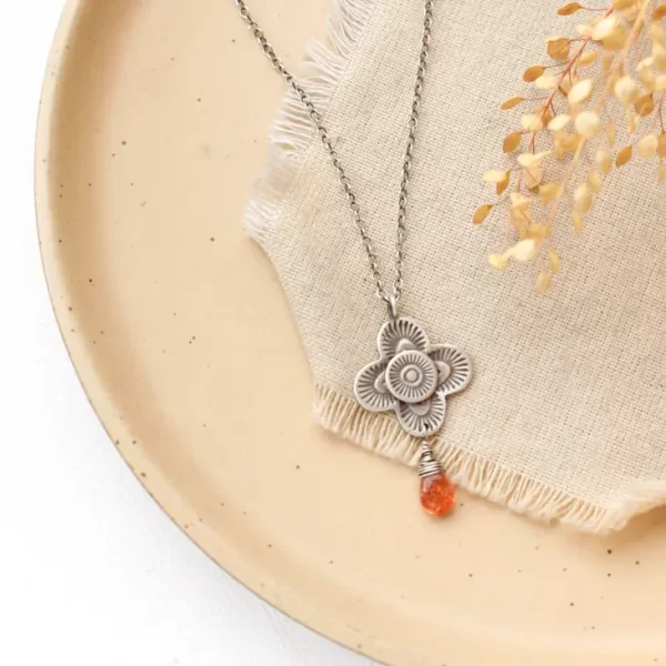 Layered Talara Sunstone Drop Necklace - Image 3