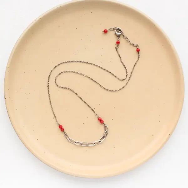Linked Coral Necklace - Image 5