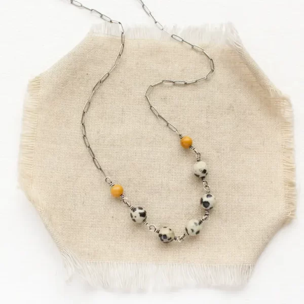 Dalmatian Jasper & Mookaite Necklace