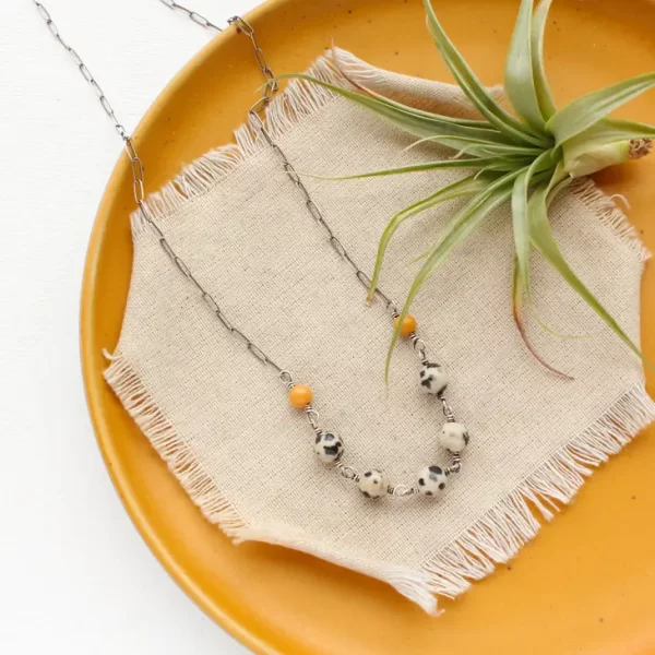 Dalmatian Jasper & Mookaite Necklace - Image 3