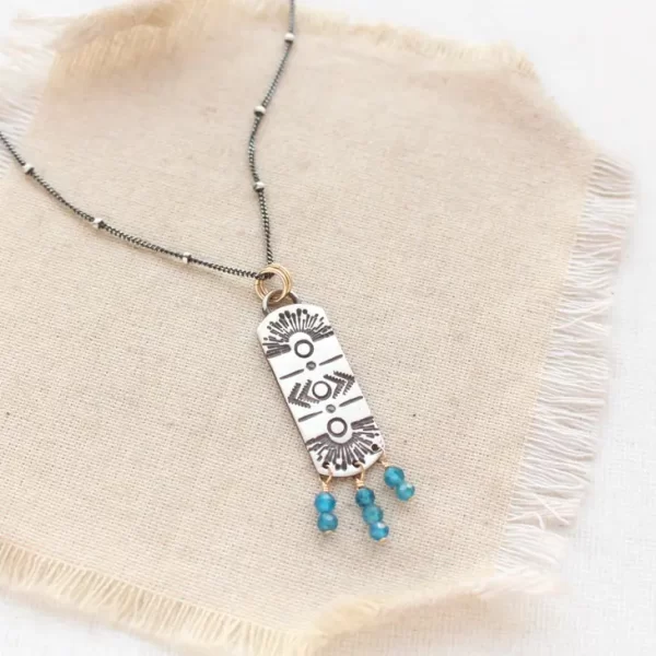 Celestial Bar Apatite Necklace
