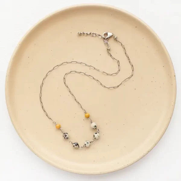 Dalmatian Jasper & Mookaite Necklace - Image 4