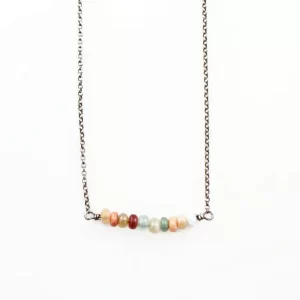 Opal Bar Necklace