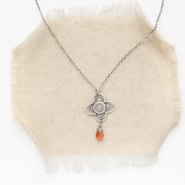 Layered Talara Sunstone Drop Necklace - Image 2