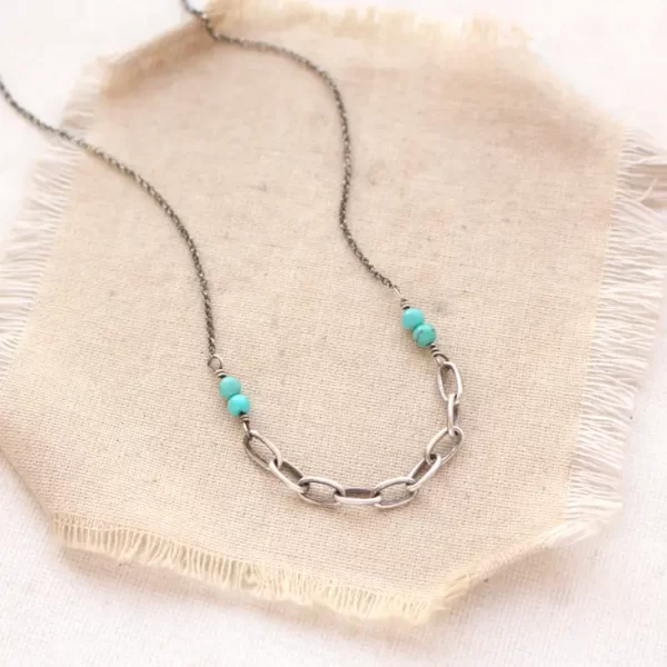 Linked Turquoise Necklace - Image 2