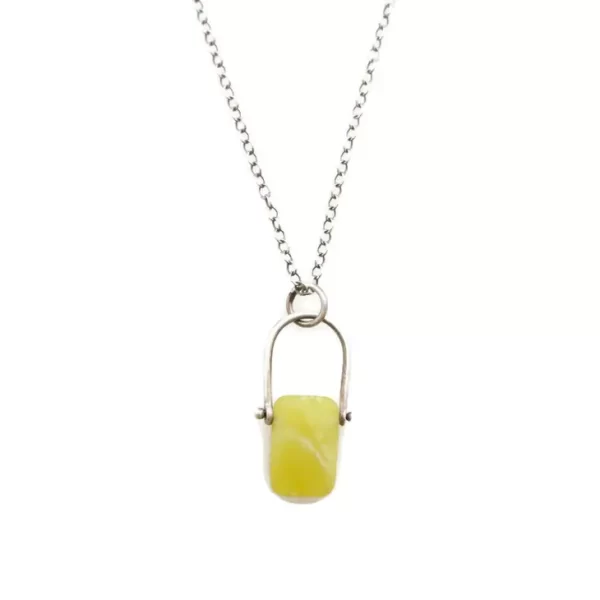 Pinned Olivine Jade Necklace