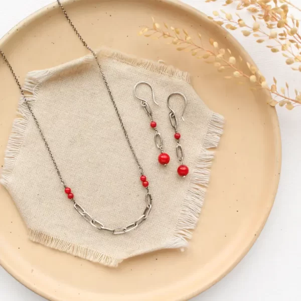 Linked Coral Necklace - Image 6