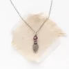 Ruby & Feather Charm Necklace - Image 2