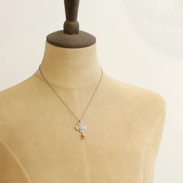 Layered Talara Sunstone Drop Necklace - Image 5