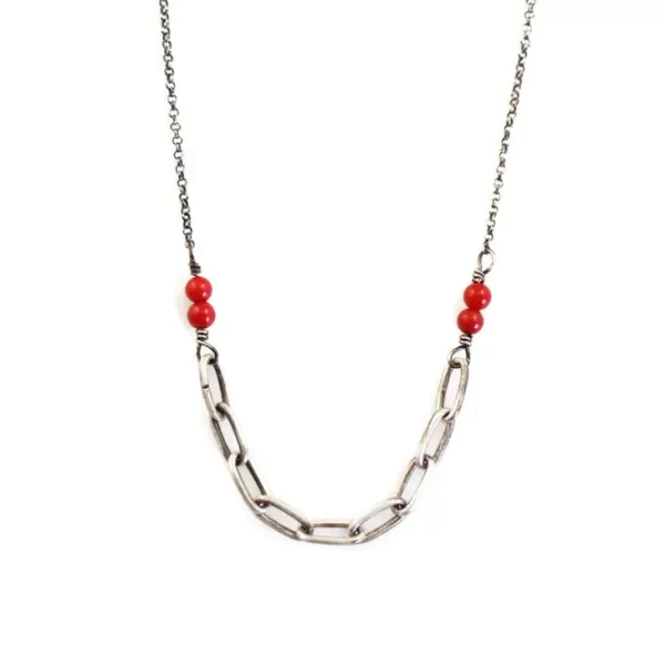Linked Coral Necklace - Image 2