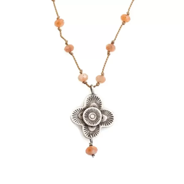Knotted Sunstone & Layered Talara Necklace - Image 2