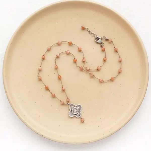 Knotted Sunstone & Layered Talara Necklace - Image 3