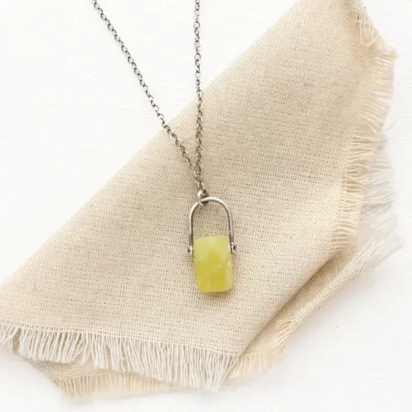 Pinned Olivine Jade Necklace - Image 2