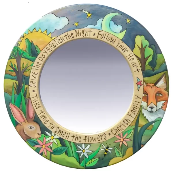 "Follow Your Heart" Small Circle Mirror by Sticks