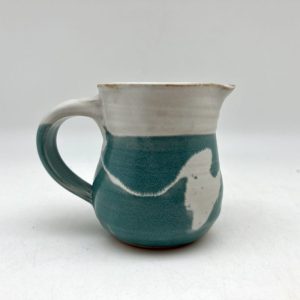 Turquoise & White Pitcher by Margo Brown - 3697