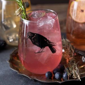 Crow Stemless Wine Glass