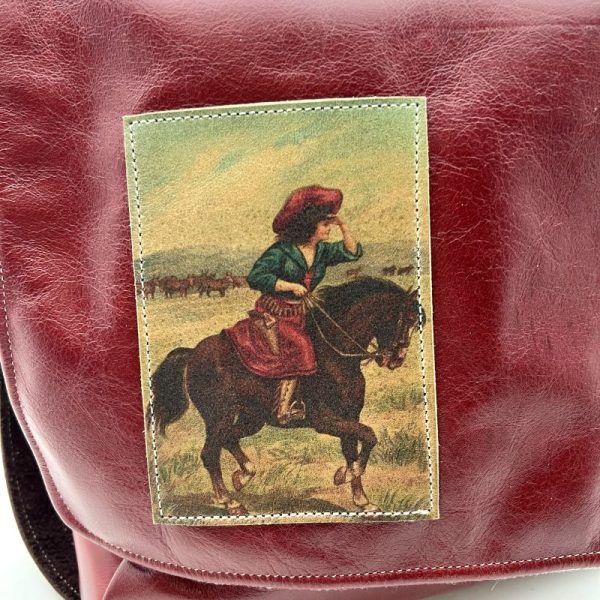 Messenger Bag by Traci Jo Designs - Red/Cowgirl - TJ100 - Image 3