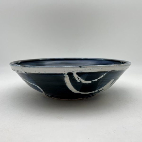 Large Navy & White Serving Bowl by Margo Brown - 3723