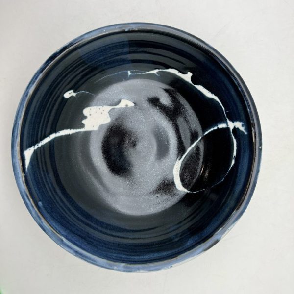 Large Navy & White Serving Bowl by Margo Brown - 3723 - Image 3